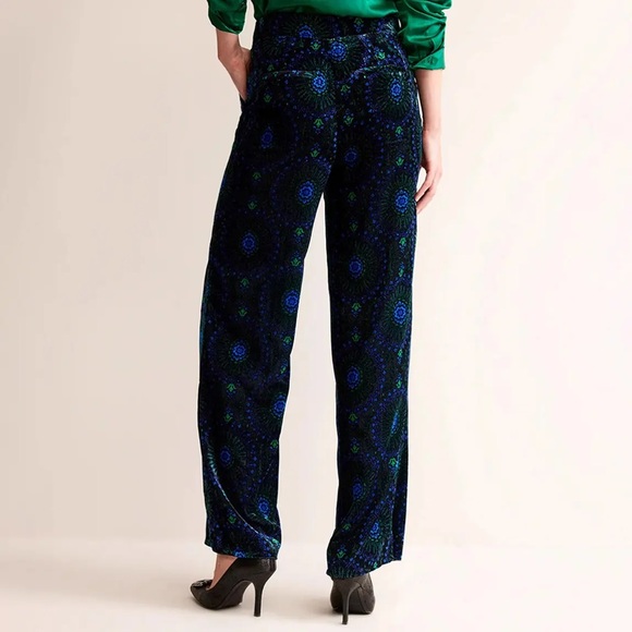 BODEN • Westbourne velvet trousers pants - 8 black blue NWT - Picture 4 of 11